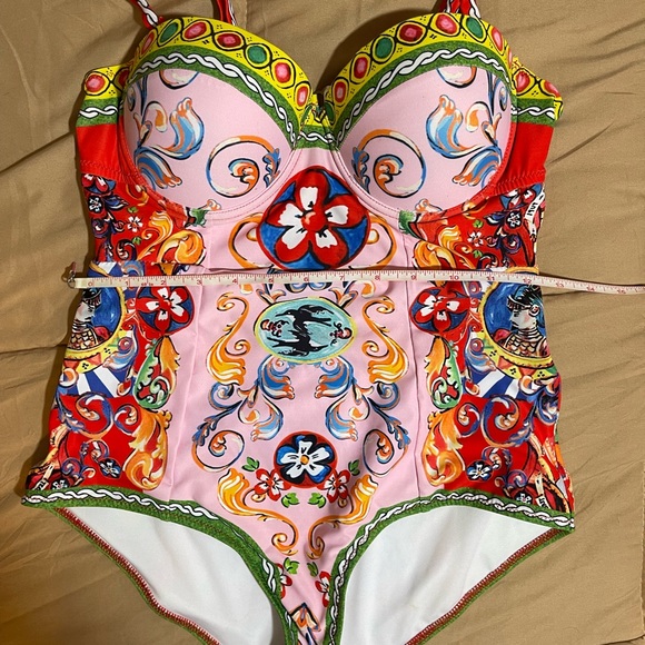 Italian inspired one piece swimsuit size S-M - Picture 10 of 10